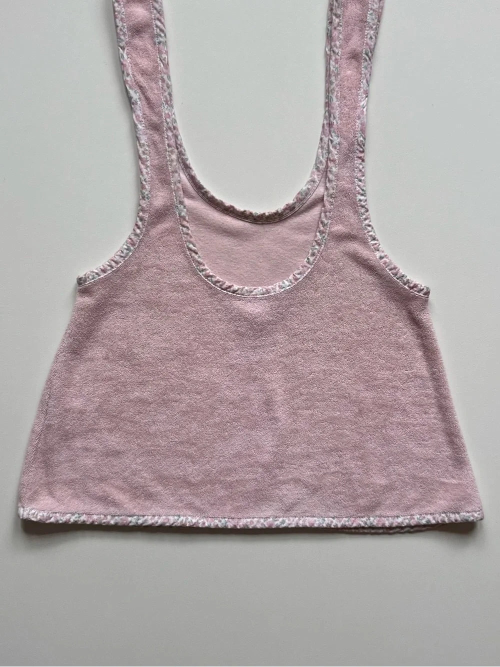 Minnow Girls' French Terry Tie-Knot Pink Tank Top - Size 2T